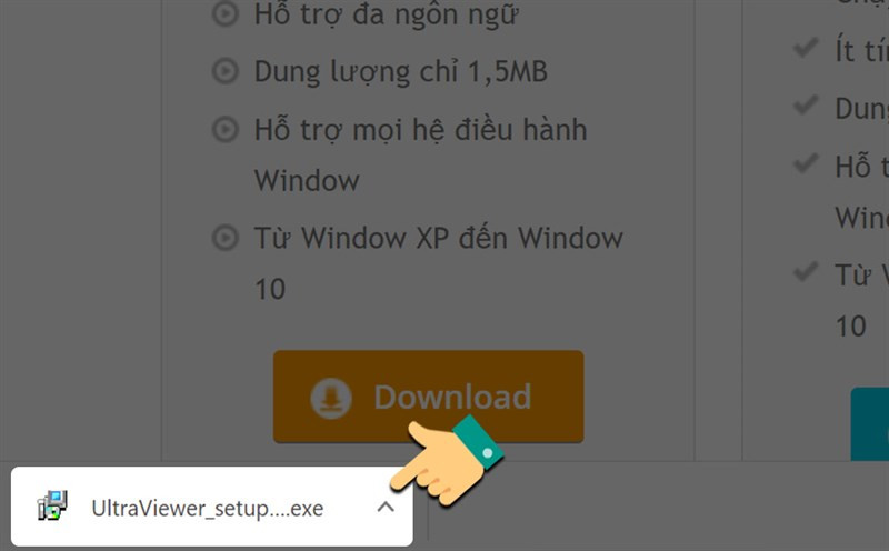 alt text: Nhấn vào file .exe vừa được tải về