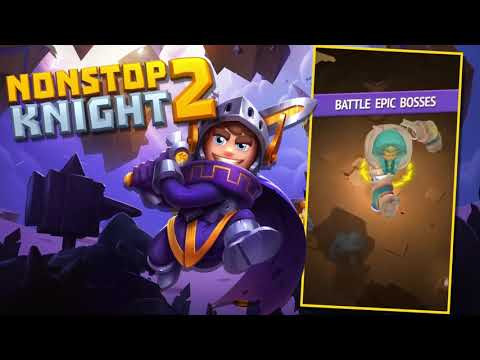 Alt text: Nhân vật trong Nonstop Knight 2 chiến đấu với quái vật