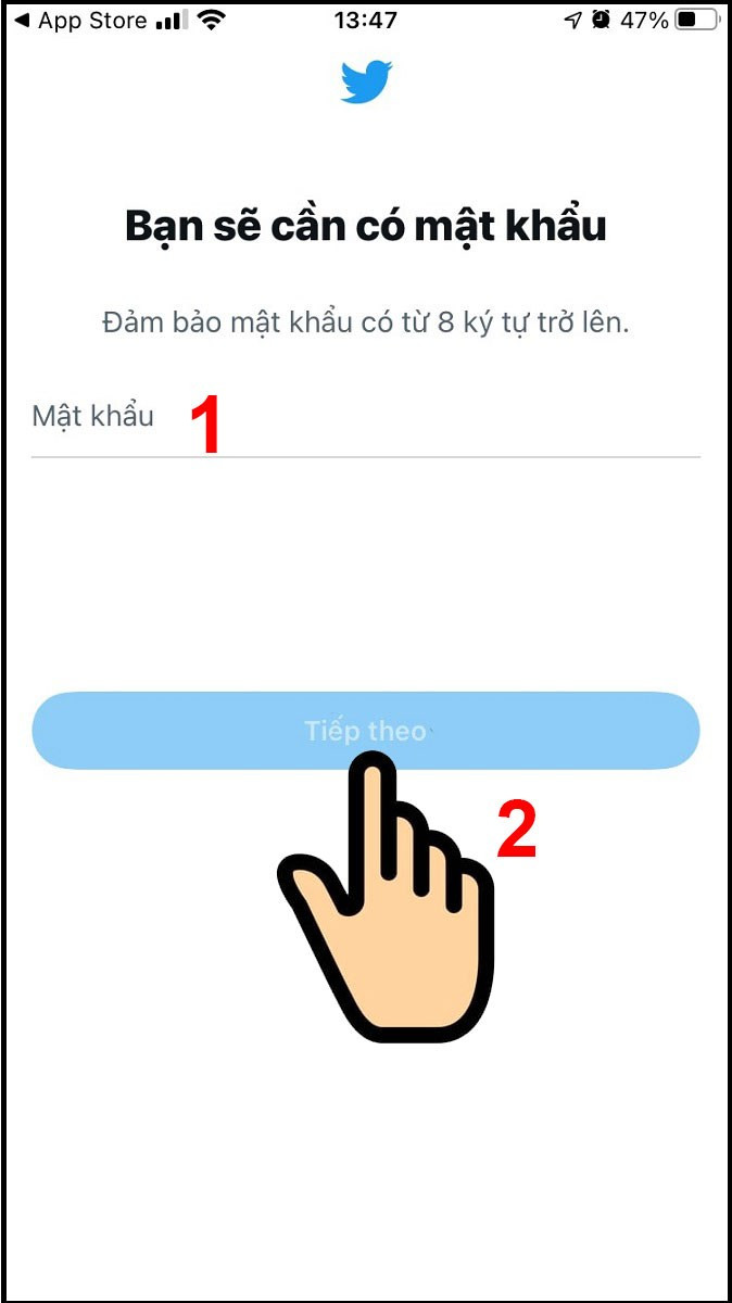 alt text: Nhập mật khẩu