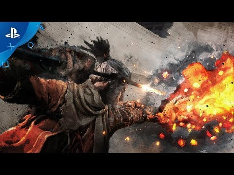 alt text: Ninja Sekiro chiến đấu với kẻ thù