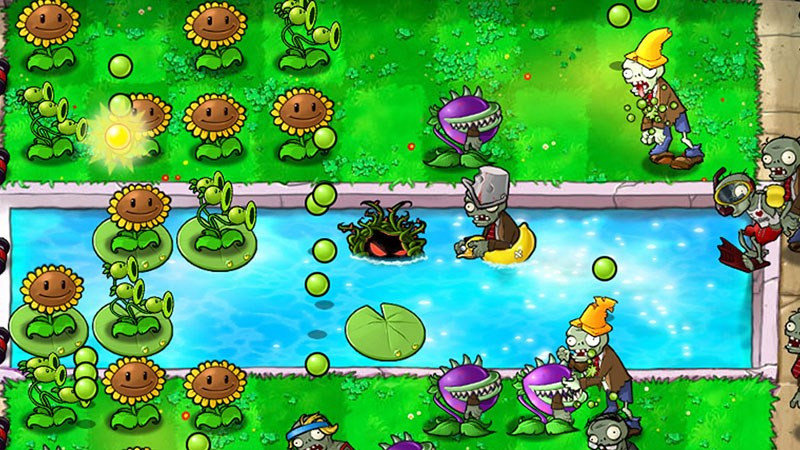 alt text: Plants vs Zombies gameplay