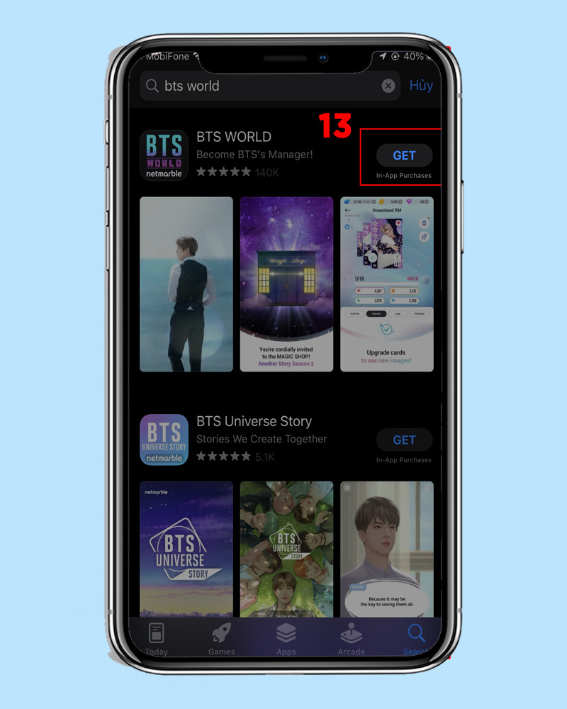 alt text: Tải game BTS World trên App Store