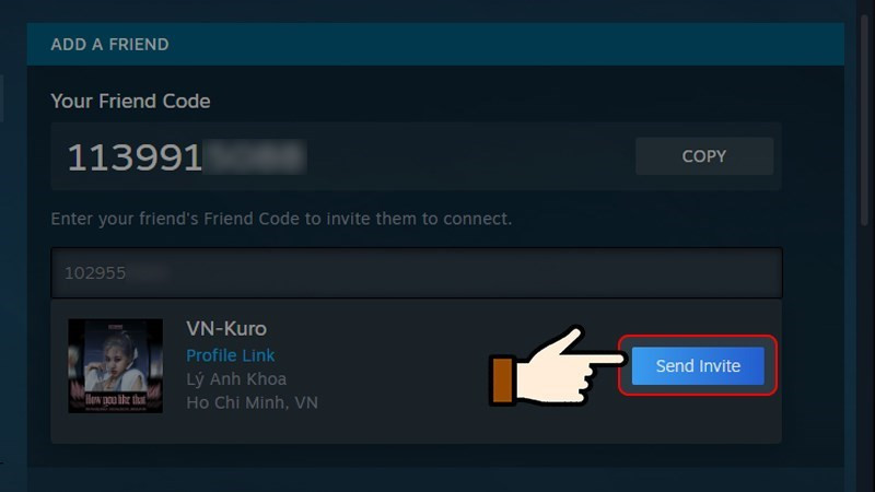 alt text: Thêm bạn bè trên Steam