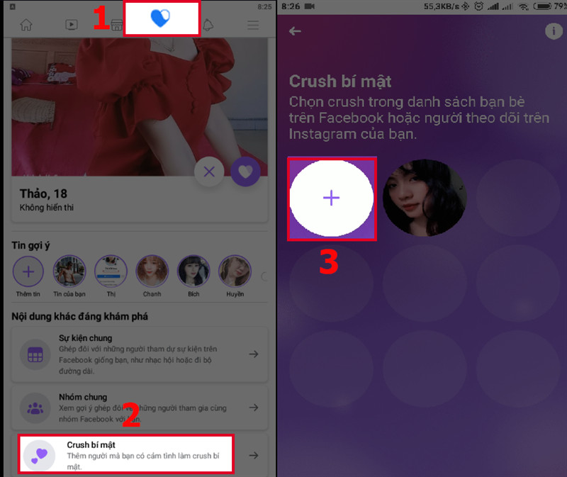 alt text: Thêm crush bí mật