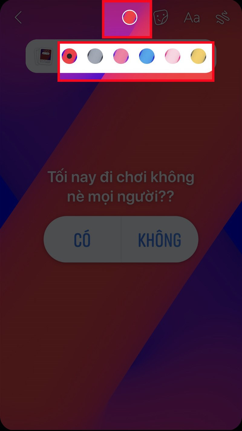 alt text: Tùy chỉnh màu nền cho story Facebook