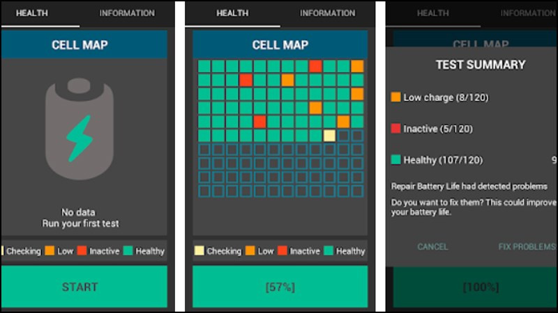 Alt text: Ứng dụng Battery Repair Life PRO tối ưu hóa và kiểm tra pin