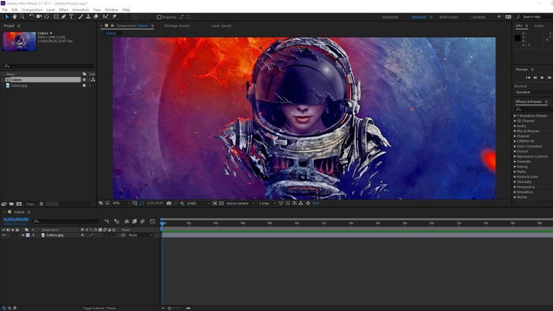 alt text: Ví dụ về hiệu ứng hình ảnh sống động được tạo ra bởi Adobe After Effects