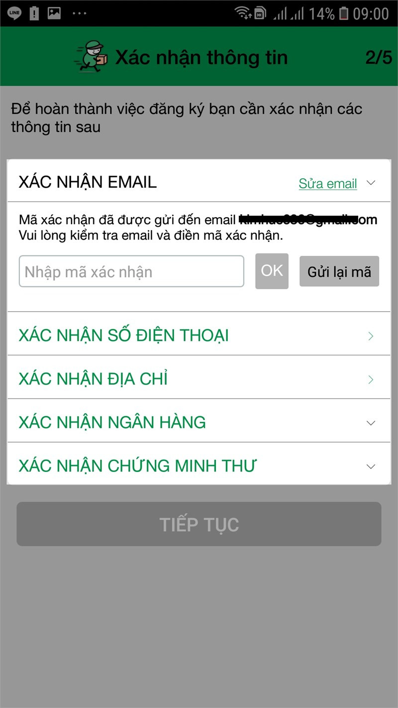 alt text: Xác minh thông tin cá nhân với Giao Hàng Tiết Kiệm