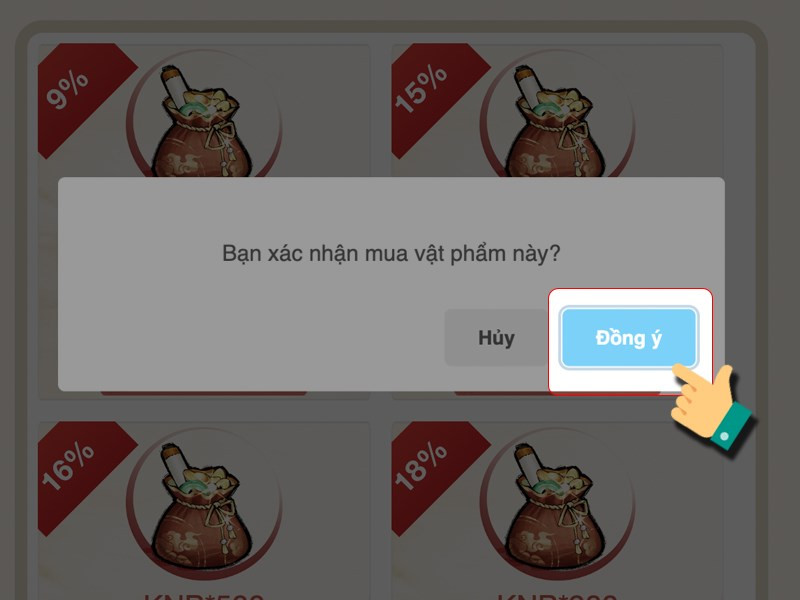 alt text: Xác nhận quy đổi DZO DONG