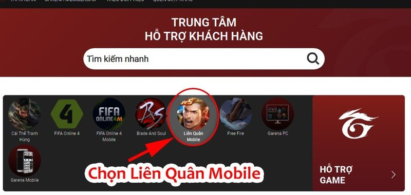 alt=Ảnh minh họa bước 3: Chọn Liên Quân Mobile