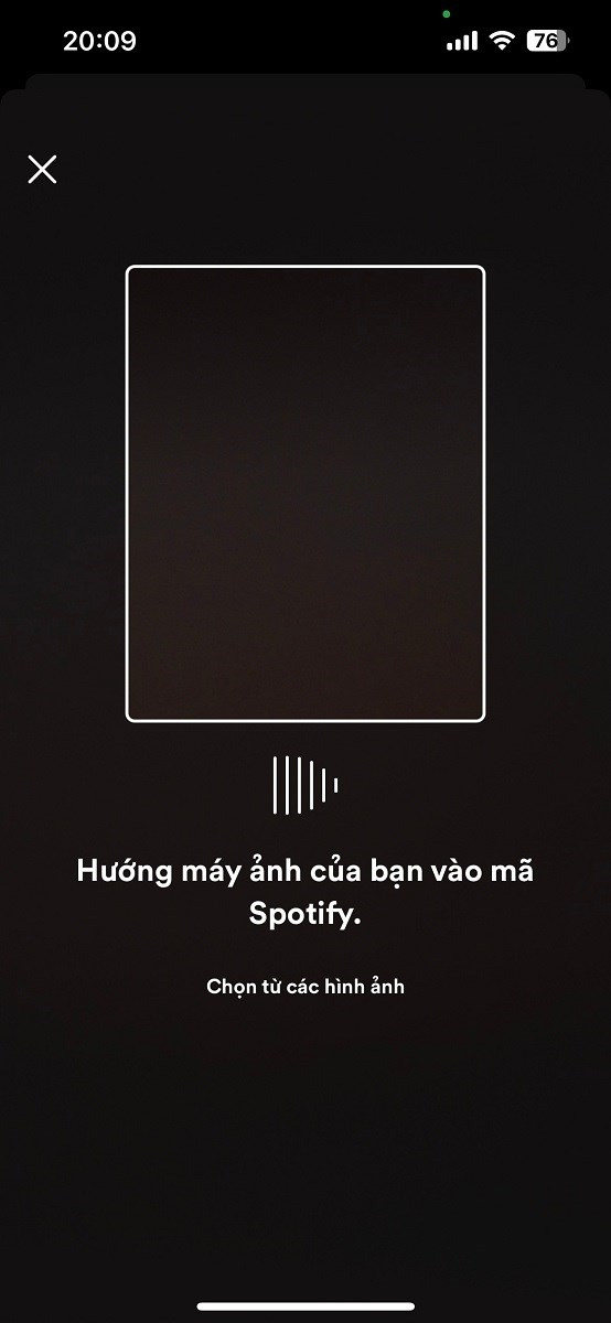 alt=Quét mã Spotify bằng camera điện thoại