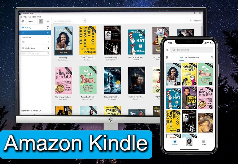 Amazon Kindle: Ứng dụng đọc sách tiếng Anh