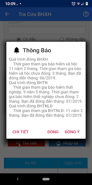 Ảnh chụp màn hình ứng dụng Tra cứu BHYT - BHXH