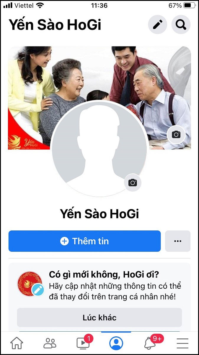 Ảnh đại diện Facebook trống