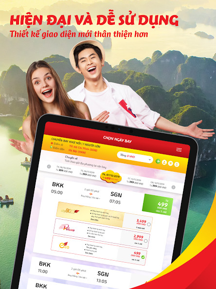 Ảnh giao diện ứng dụng Vietjet Air