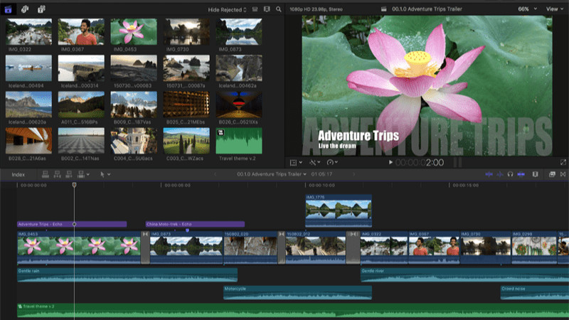 App Final Cut Pro X giúp chỉnh từng khung hình mượt mà