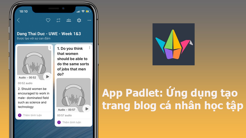 App Padlet: Ứng dụng tạo blog cá nhân trong học tập