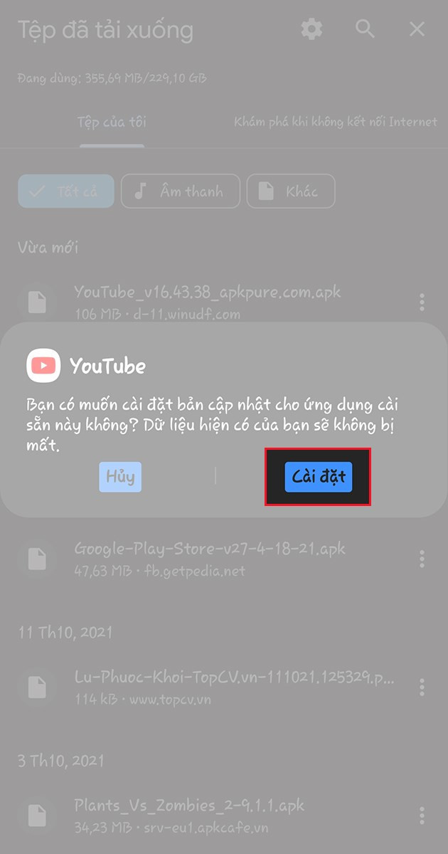 Hướng Dẫn Cài Đặt YouTube APK Cho Điện Thoại Android Không Hỗ Trợ