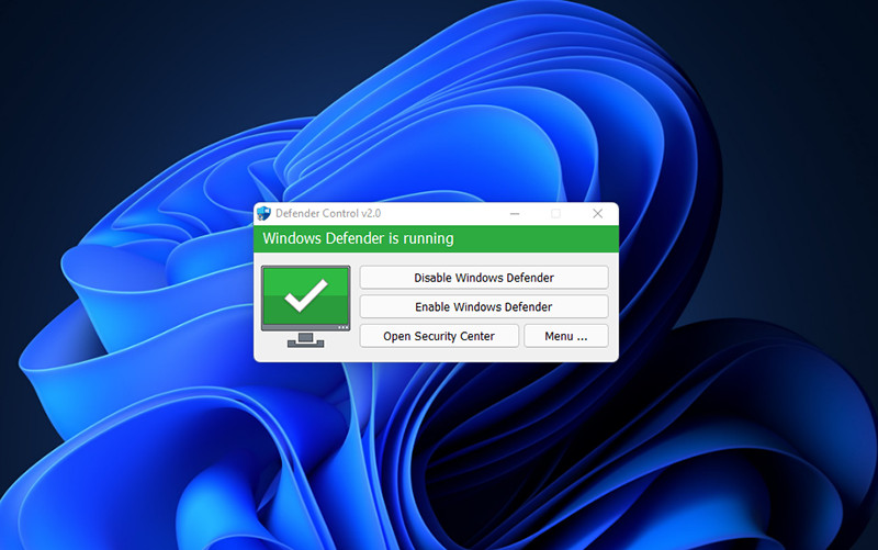 Tải Defender Control 2.0: Vô hiệu hóa Windows Defender dễ dàng