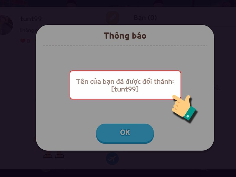 Bạn đã đổi tên thành công