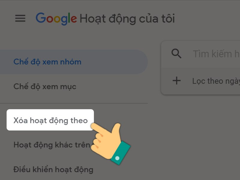 Bạn hãy chọn Xoá hoạt động theo