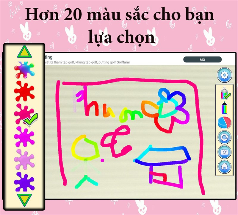 Bảng màu đa dạng