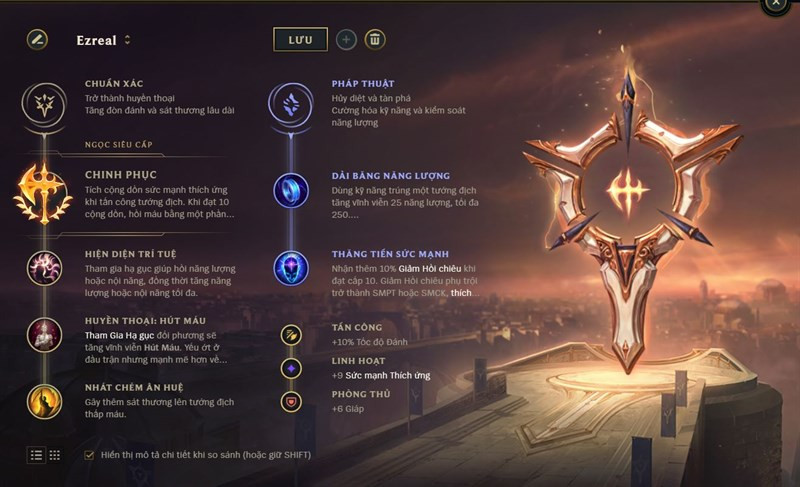 Bảng ngọc Ezreal AD