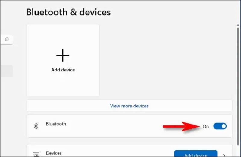 Bật Bluetooth trên Windows 11