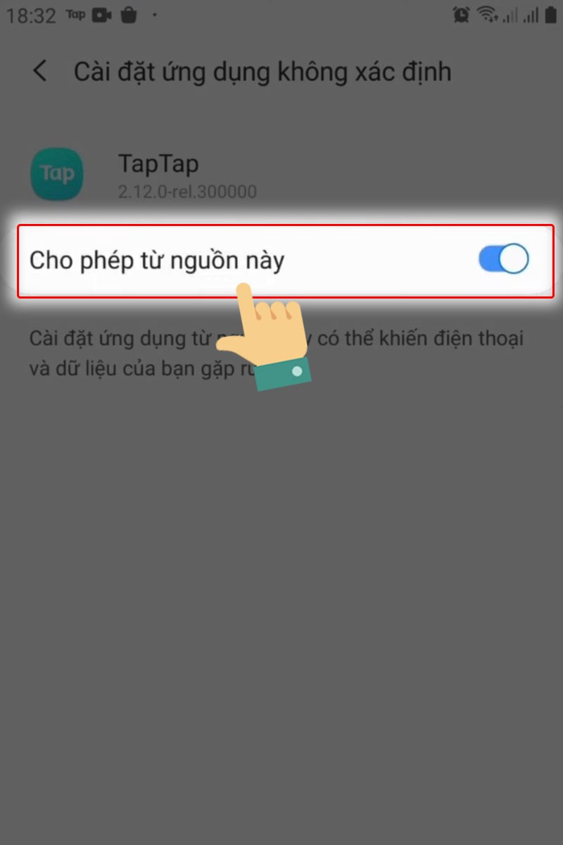 Bật cho ph&eacute;p từ nguồn n&agrave;y