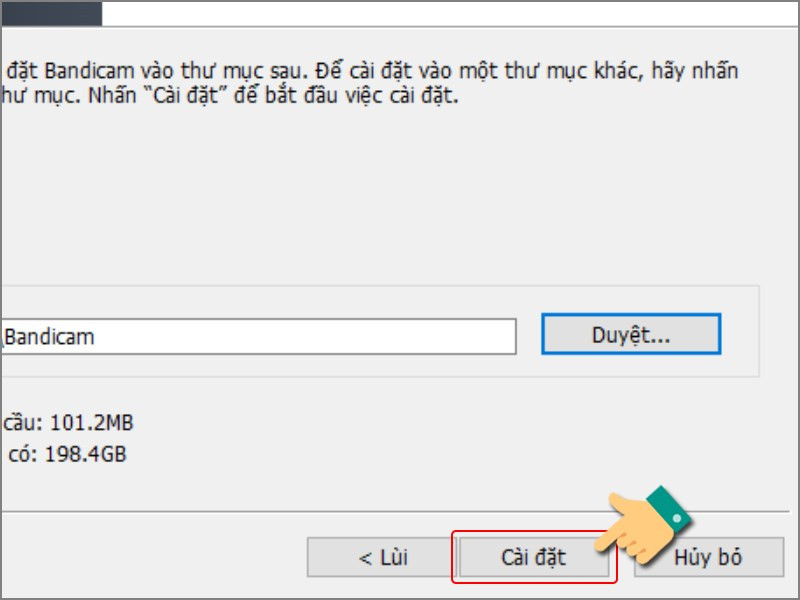 Bắt đầu cài đặt Bandicam