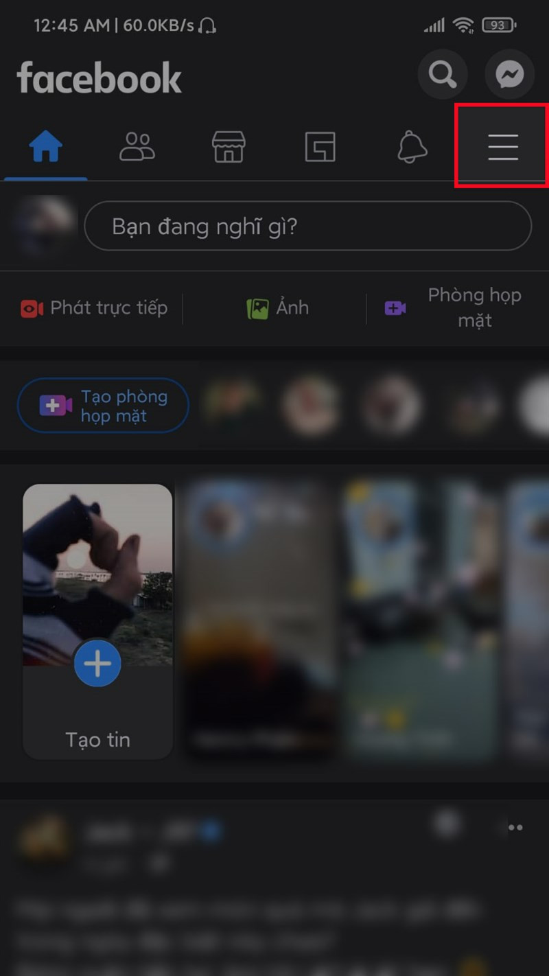 Bật lại story facebook trên Android