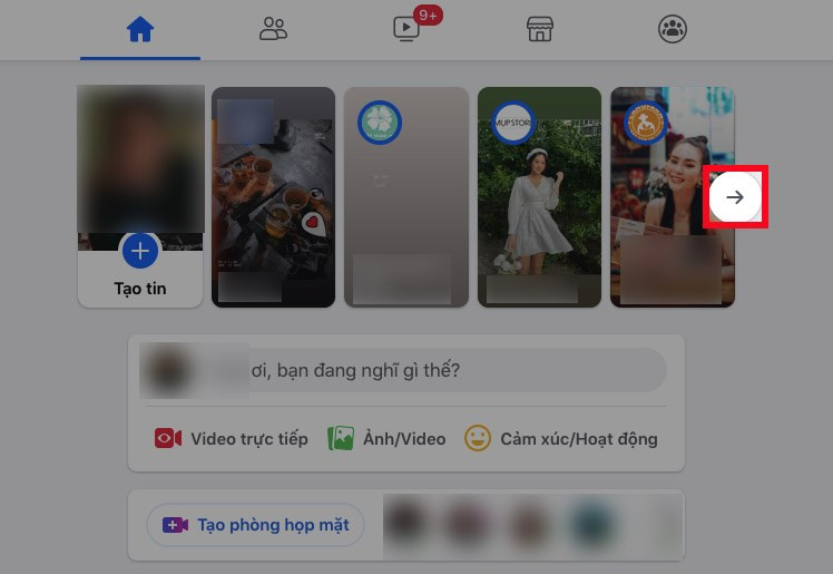 Bật lại story facebook trên máy tính