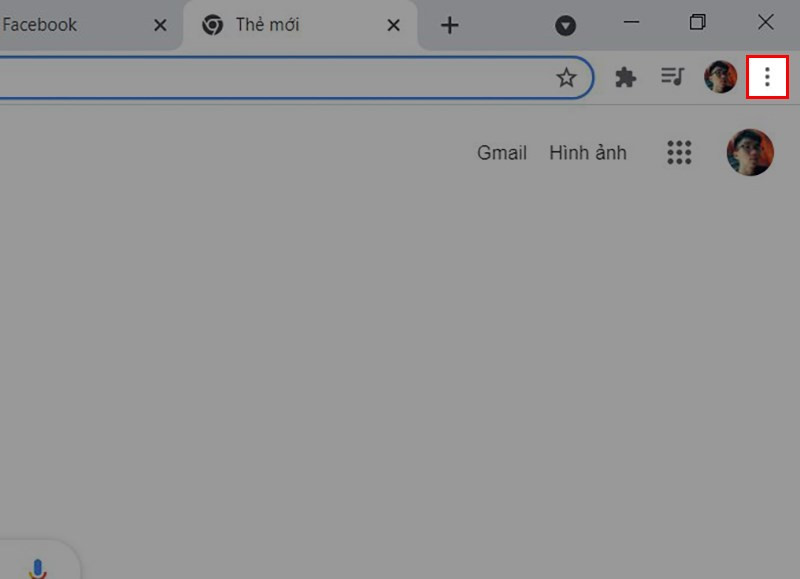 Biểu tượng ba chấm trên Chrome
