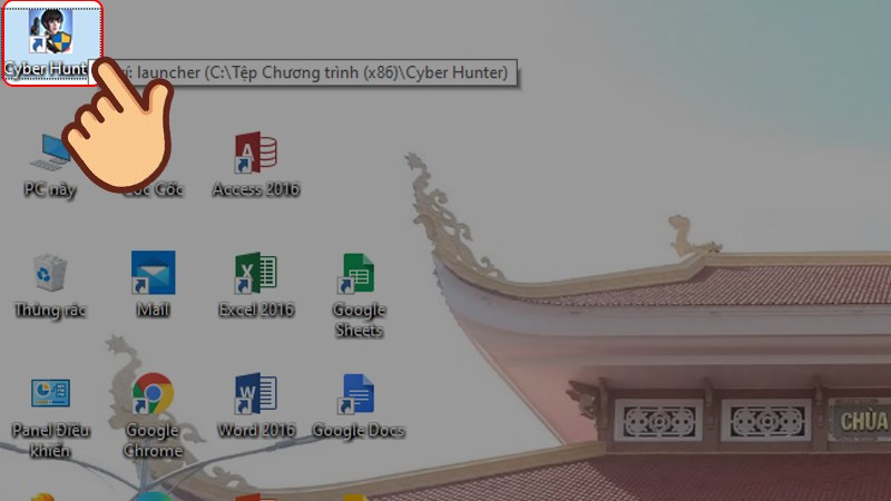 Biểu tượng Cyber Hunter trên desktop