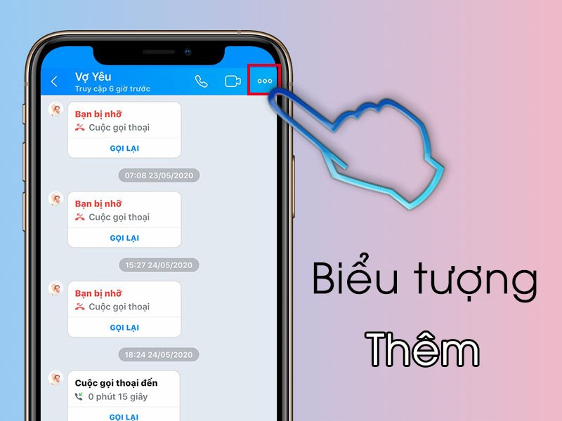 Biểu tượng "Thêm" trên iOS