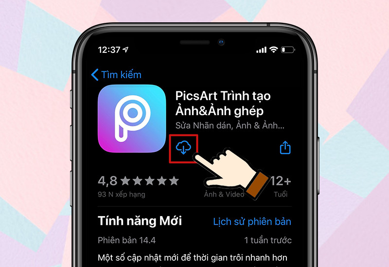 Bước 2: Bấm vào biểu tượng cài đặt trên App Store hoặc CH Play