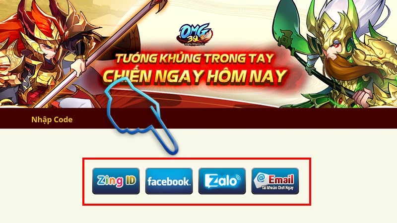 Bước 2: Đăng nhập v&agrave;o t&agrave;i khoản game bạn đang sử dụng.