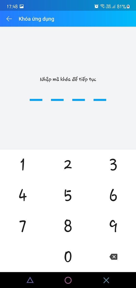 Bước 4: Nhập mã khóa hiện tại