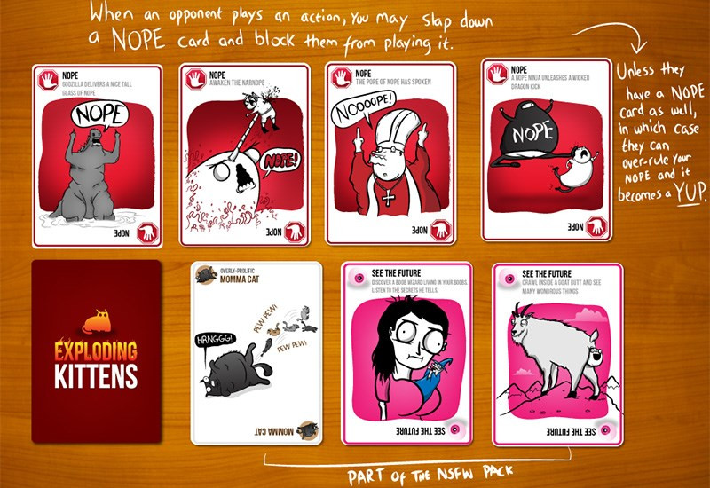 Các loại bài trong Exploding Kittens