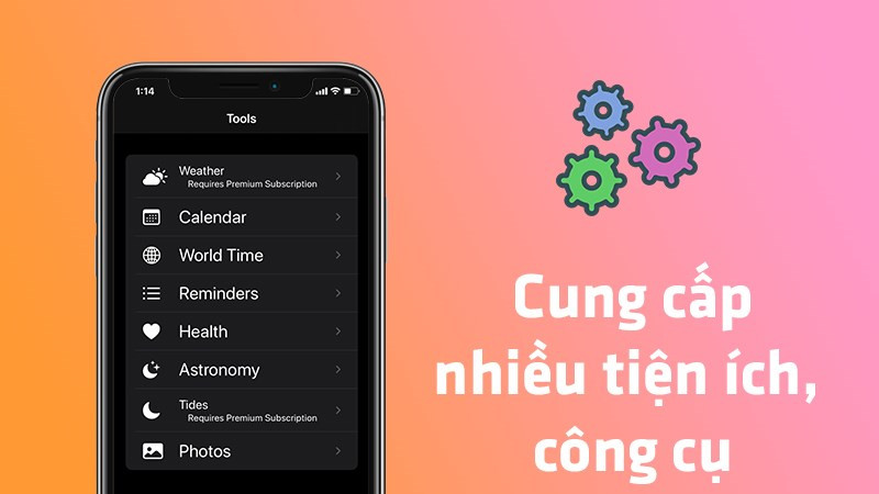 Các tiện ích hữu ích trên Widgetsmith