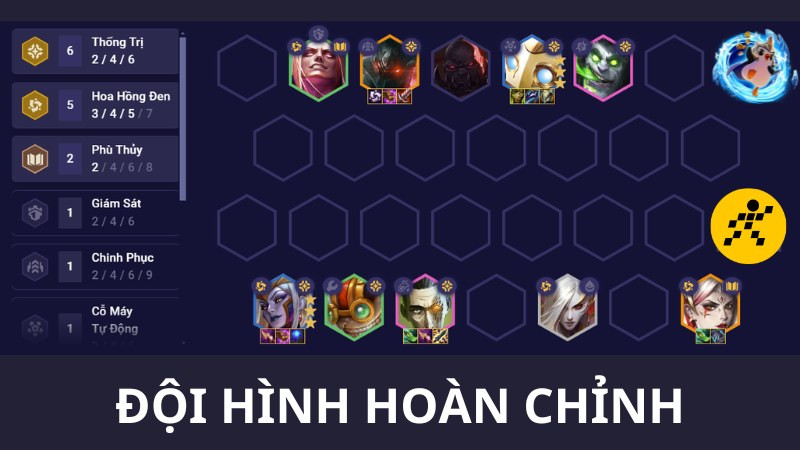 Cách chơi đội hình Hoa Hồng Đen Thống Trị DTCL Mùa 13 cuối game