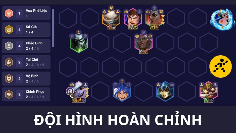 Cách chơi đội hình Pháo Binh ĐTCL Mùa 13 Cuối Game