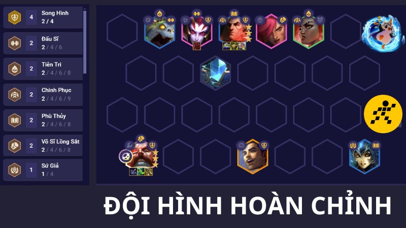 Cách chơi đội hình Song Hình ĐTCL Mùa 13 Cuối Game