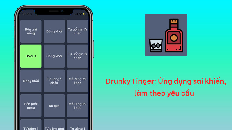 Cách chơi trò sai khiến trên app Drunky Finger