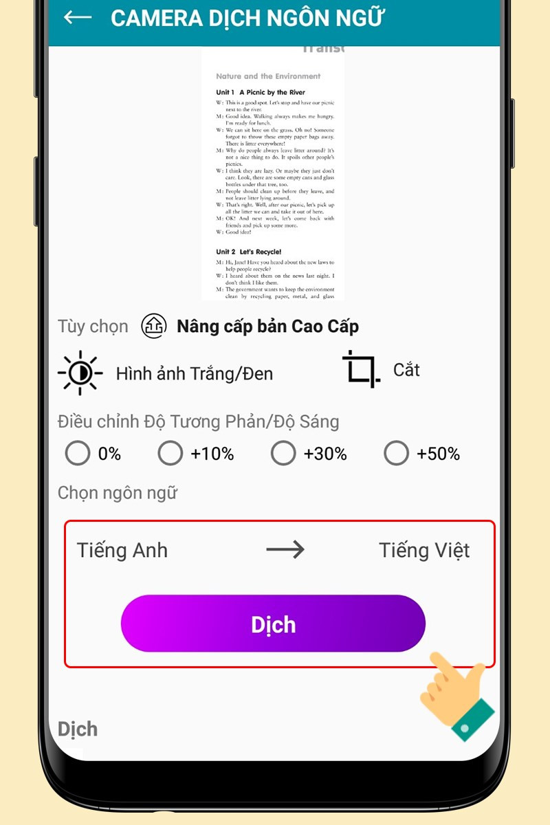 Hướng Dẫn Dịch Ngôn Ngữ Nhanh Chóng Với Camera Dịch