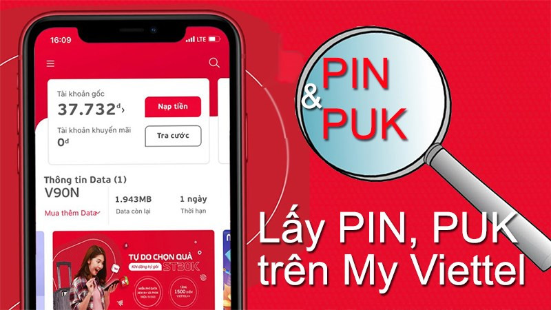 Cách lấy mã PIN, PUK trên My Viettel