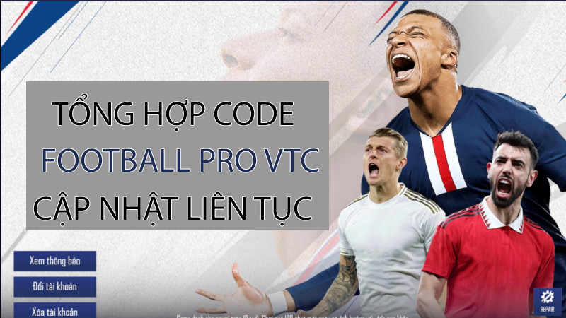 Cách nhập code Football Pro VTC