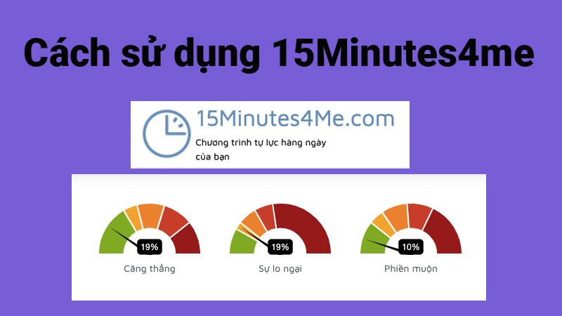 Cách sử dụng 15Minutes4me kiểm tra mức độ căng thẳng, lo lắng, mệt mỏi