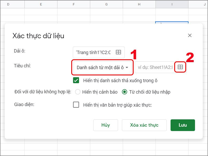 Hướng Dẫn Tạo Danh Sách Thả Xuống Trong Google Sheets Đơn Giản