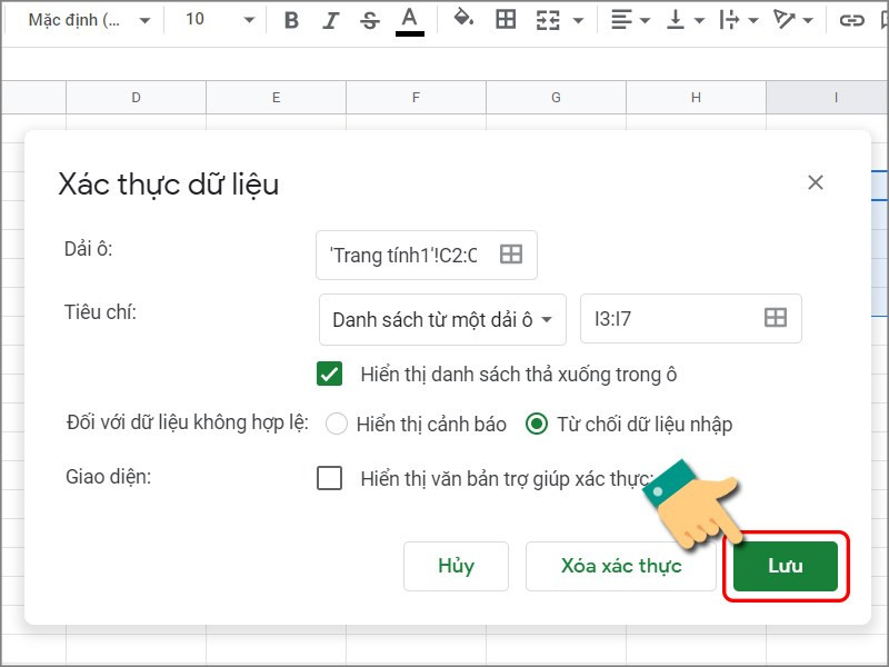 Hướng Dẫn Tạo Danh Sách Thả Xuống Trong Google Sheets Đơn Giản